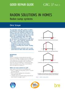 GOOD REPAIR GUIDE  GRG 37 Part 3 RADON SOLUTIONS IN HOMES Radon sump systems