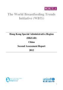 The World Breastfeeding Trends Initiative (WBTi) Hong Kong Special Administrative Region (HKSAR) China