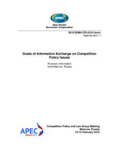 Economics / International relations / Politics / Asia-Pacific Economic Cooperation / Federal Antimonopoly Service / Competition law