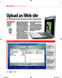 HOW TO UPLOAD AN iWEB SITE  Upload an iWeb site Use the full version of Captain FTP from the cover CD to upload a website  A