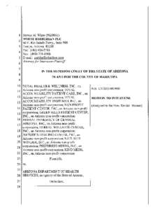 1 Steven M. White(#020061} WHITE BERBERIAN PLC 2 60 E. Rio Salado Pkwy., Site[removed]Tempe, Arizona[removed]TeL• (480)62b-2783