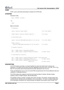 Perl / Scripting languages / CPAN / Perl package manager / Adam Kennedy / Computing / Computer programming / Software engineering