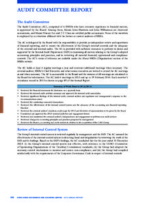 Risk / Audit committee / Internal audit / Audit / External auditor / Committee of Sponsoring Organizations of the Treadway Commission / Internal control / Engagement letter / Information technology audit process / Auditing / Accountancy / Business