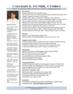 Microsoft Word - Charles Potter Resume 2014.doc