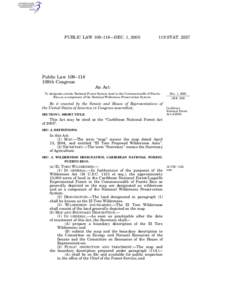 PUBLIC LAW 109–118—DEC. 1, [removed]STAT[removed]Public Law 109–118 109th Congress