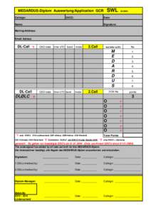 MEDARDUS-Diplom Auswertung/Application GCR Callsign: