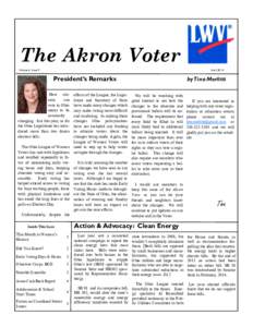 The Akron Voter Volume 6, Issue 9 AprilPresident’s Remarks