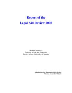 Report of the Legal Aid Review 2008