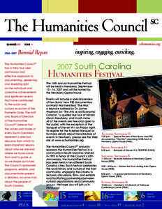 SUMMER2007 2005–2007 schumanities.org  YEAR 34