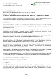 Boletín Oficial de Salta Nº 18833 Publicado el día Martes 22 de Mayo de 2012 Resolución Nº del díaMINISTERIO DE ECONOMIA, INFRAESTRUCTURA Y SERVICIOS PUBLICOS Expediente Nº 