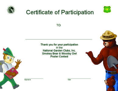 Certificate of Participation TO: ________________________________________________________  Thank you for your participation