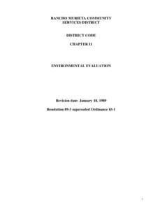 California / Rancho Murieta /  California / Environmental impact statement / United States / Environment / California Environmental Quality Act / Environment of California / Environmental science