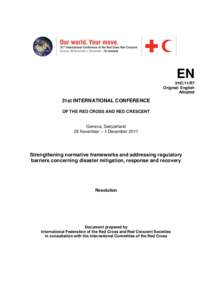 EN 31IC/11/R7 Original: English Adopted  31st INTERNATIONAL CONFERENCE