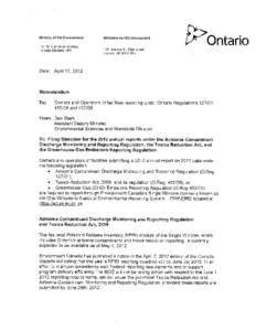 Attachment 1  Toxics Reduction Act, 2009 and O.RegReporting Licensing Toxics Substance Reduction Planners On May 1, the ministry will begin training for becoming a licensed toxic substance reduction planner. Fo