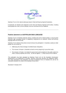 Microsoft Word - Australian Sign Language AUSLAN DFA position statement
