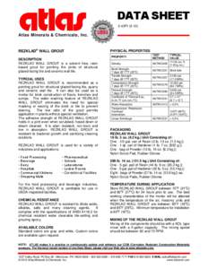 DATA SHEET 3-42PI[removed]Atlas Minerals & Chemicals, Inc.  REZKLAD® WALL GROUT