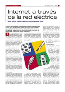 Alternativas a ADSL  TEMA DE PORTADA Internet a través de la red eléctrica