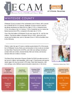Snapshots of Illinois Counties WHITESIDE COUNTY Whiteside County is located in the northwestern part of Illinois, with a population of 58,[removed]U.S. Census). Whiteside County is home to persons identifying themselves
