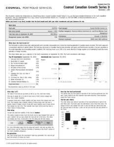 FUND FACTS  Counsel Canadian Growth Series D November 1, 2013