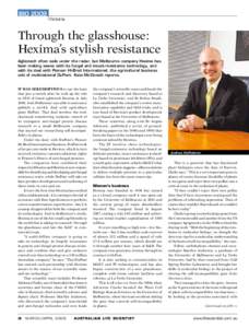 BIOVictoria Through the glasshouse: Hexima’s stylish resistance