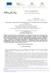 Consorzio Interuniversitario di Ricerca *°*°*°*°*°*°*°* Metriche e Tecnologie di Misura sui Sistemi Elettrici METER FORM METrologia per l’Energia e le Reti - FORMazione