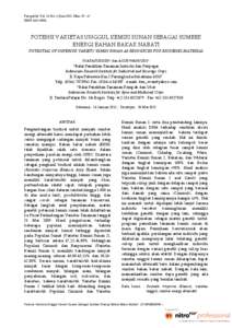 Perspektif Vol. 11 No. 1 /Juni[removed]Hlm[removed]ISSN: [removed]POTENSI VARIETAS UNGGUL KEMIRI SUNAN SEBAGAI SUMBER ENERGI BAHAN BAKAR NABATI POTENTIAL OF SUPERIOR VARIETY KEMIRI SUNAN AS RESOURCES FOR BIODIESEL MATERIA