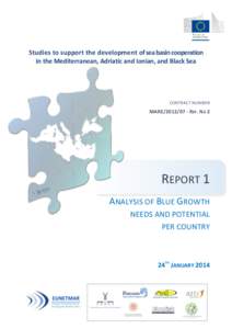 Studies to support the development of sea basin cooperation in the Mediterranean, Adriatic and Ionian, and Black Sea CONTRACT NUMBER  MARE[removed]REF. NO 2