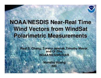 NOAA/NESDIS Near-Real Time WindSat Wind Vector Retrievals