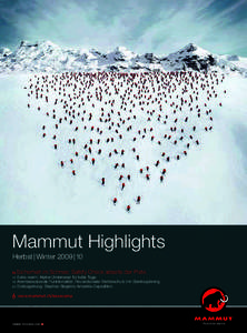 Mammut Highlights Herbst | Winter 2009 | 