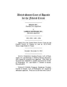 United States Court of Appeals for the Federal Circuit __________________________ EPLUS, INC., Plaintiff-Cross Appellant, v.