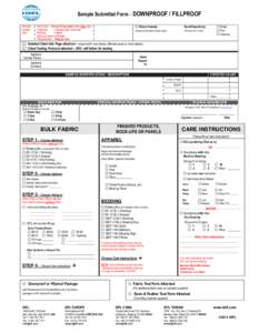 IDFL Sample Submittal Form - DOWNPROOF/FILLPROOF - GLOBAL v6