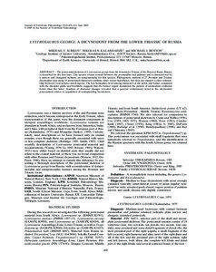 Journal of Vertebrate Paleontology 25(2):402–413, June 2005 © 2005 by the Society of Vertebrate Paleontology