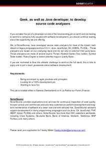 Software engineering / Software / Computer programming / Cross-platform software / SonarQube / ABAP / COBOL / JavaScript / Kiuwan / Embedded SQL