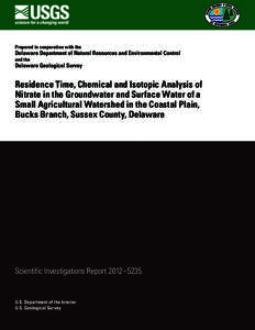 Prepared in cooperation with the  Delaware Department of Natural Resources and Environmental Control and the  Delaware Geological Survey