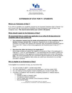 University at Buffalo  The State University of New York Office of International Education International Student and Scholar Services