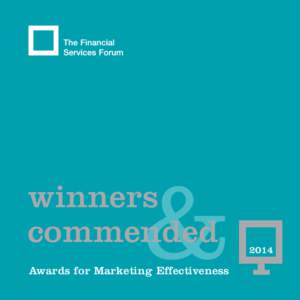 &  winners commended  Awards for Marketing Effectiveness