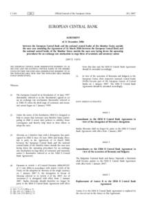 Agreement laying down the operating procedures for an exchange rate mechanism in stage three of economic and monetary union