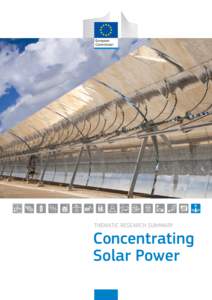 THEMATIC RESEARCH SUMMARY  Concentrating Solar Power  Manuscript completed in November 2013