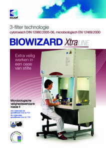 3-filter technologie cytotoxisch DIN 12980:, microbiologisch EN 12469:2000 Extra veilig werken in een oase