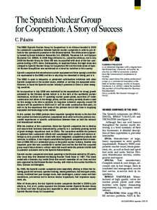 The Spanish Nuclear Group for Cooperation: A Story of Success C. Palacios The SNGC (Spanish Nuclear Group for Cooperation) is an alliance founded in 2006 for commercial cooperation between Spanish nuclear companies in or