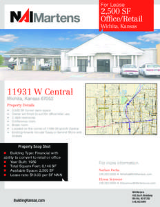 For Lease  2,500 SF Office/Retail Wichita, Kansas