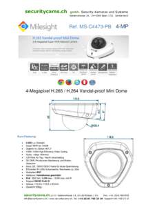 securitycams.ch  gmbh, Security-Kameras und Systeme Grabenstrasse 14, CH-6340 Baar / ZG. Switzerland  Ref. MS-C4473-PB 4-MP