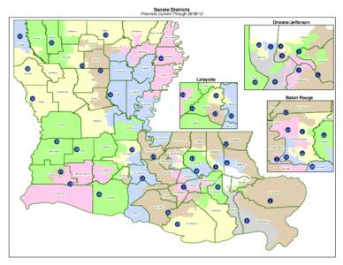 Senate Districts Precincts Current Through[removed]Orleans/Jefferson Union