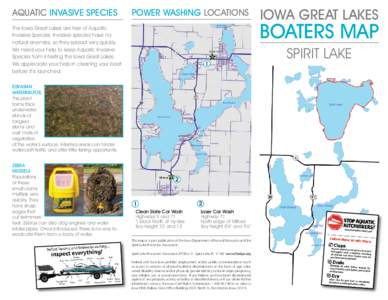 aquatIc InvasIve specIes  power washInG LocatIons Boaters Map