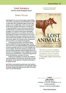 Natural History  Lost Animals Extinction and the Photographic Record  41