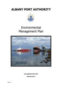 ALBANY PORT AUTHORITY  Environmental Management Plan  Last Updated: May 2013