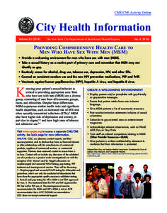 CHI MSM_8_v19_Layout[removed]:03 PM Page 29  CME/CNE Activity Online City health information Volume[removed])