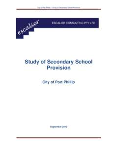 City of Port Phillip – Study of Secondary School Provision