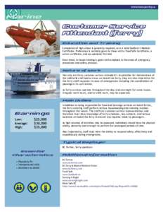 www.transpocity.ca  Marine Customer Service Attendant (ferry) Education and Training