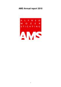 AMS Annual report Index Preface by AMS director Arjen Berkvens